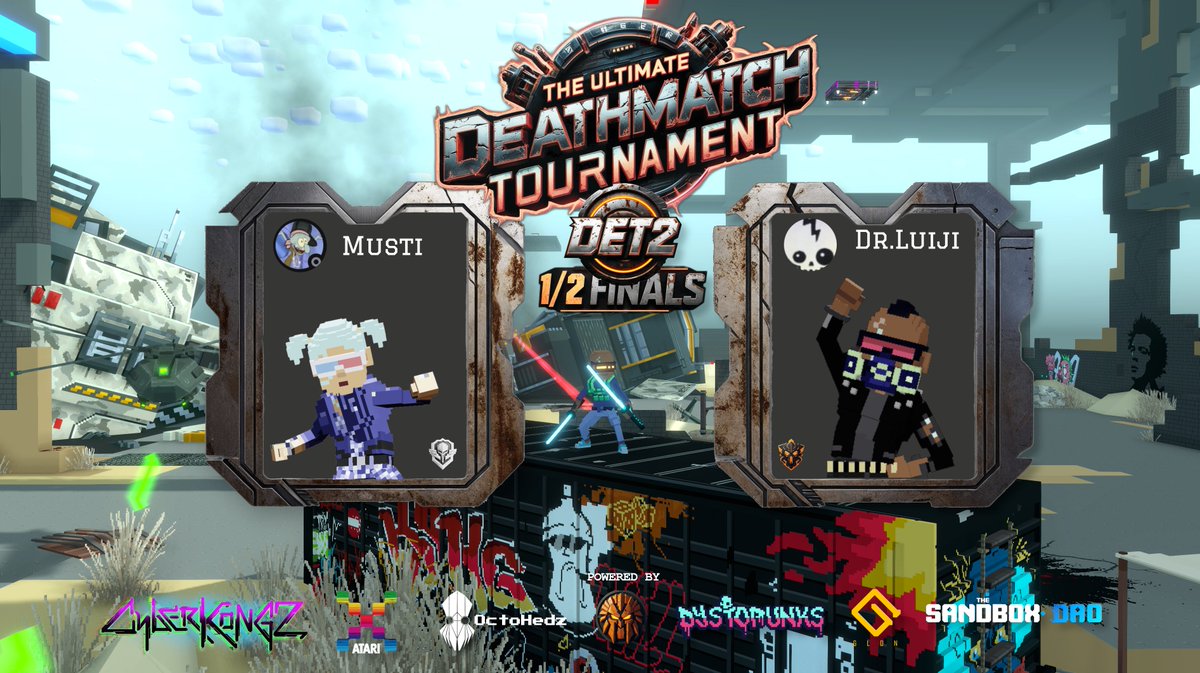 TheSandsquad's tweet photo. 🔥 TONIGHT — 7PM UTC 🔥
The duststorm rises. Two legends. One path to the Final.
 @DrLuiji vs @DaibesMustafa - a brutal clash in the Ultimate #PvP Deathmatch Tournament!
⚔️ Only one survives.
🎁 @AtariX VX avatar drop for one lucky watcher
📡 Streamed live on Twitch + X: https://t.co/031THb0tMU
@TheSandboxGame #Sandfam #P2E @CyberKongz @OctoHedz @TheSandboxDAO @Au24KAY @DystoPunks @TSBCreators