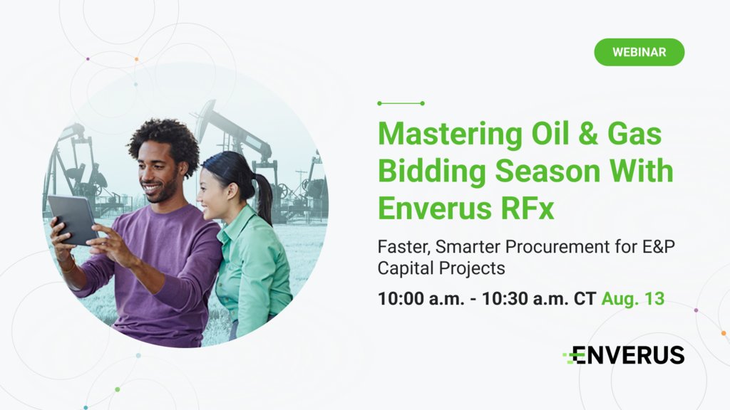 On Aug. 13, we're hosting a live webinar designed for upstream supply chain and operations leaders navigating bidding season deadlines—where delays, confusion or missing documentation can cost you more than just time. Don't miss out—register now: go.enverus.com/l/191022/2025-…