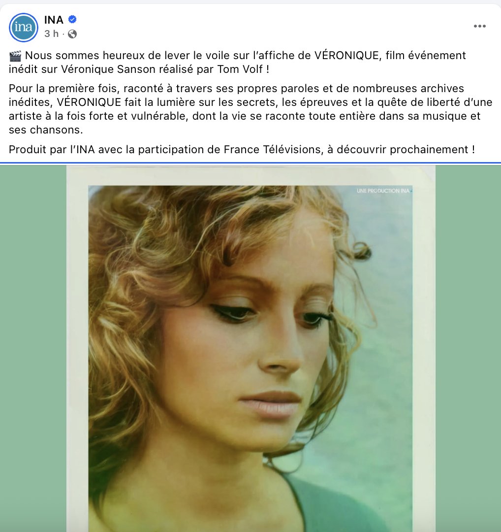 Le grand documentaire attendu sur notre chère Véronique Sanson arrive enfin, avec <a href="/Inafr_officiel/">INA.fr</a> . 
Validé, commenté par elle. 
L'impatience est totale.