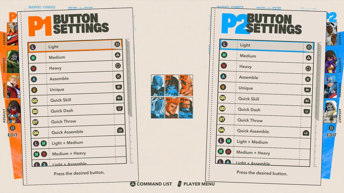 🔔MARVEL Tōkon: Fighting Souls Buttons Layouts