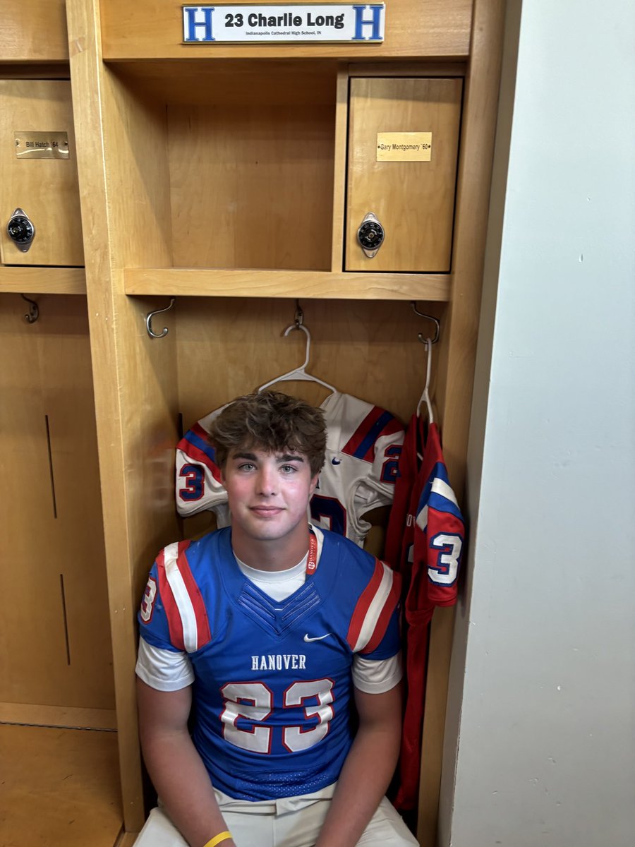 Charlie Long (@charlie101418) on Twitter photo After a great visit and conversation, I’m excited to announce I have received an offer from Hanover College.
<a href="/MTHEO12/">Matt Theobald</a> <a href="/Coach_Rankin/">Ron Rankin</a> <a href="/DLCoach_Danford/">Andrew Danford</a> <a href="/CoachABarth/">Coach Barth</a> <a href="/Coachpeebs/">Bill Peebles</a> After a great visit and conversation, I’m excited to announce I have received an offer from Hanover College.
<a href="/MTHEO12/">Matt Theobald</a> <a href="/Coach_Rankin/">Ron Rankin</a> <a href="/DLCoach_Danford/">Andrew Danford</a> <a href="/CoachABarth/">Coach Barth</a> <a href="/Coachpeebs/">Bill Peebles</a>