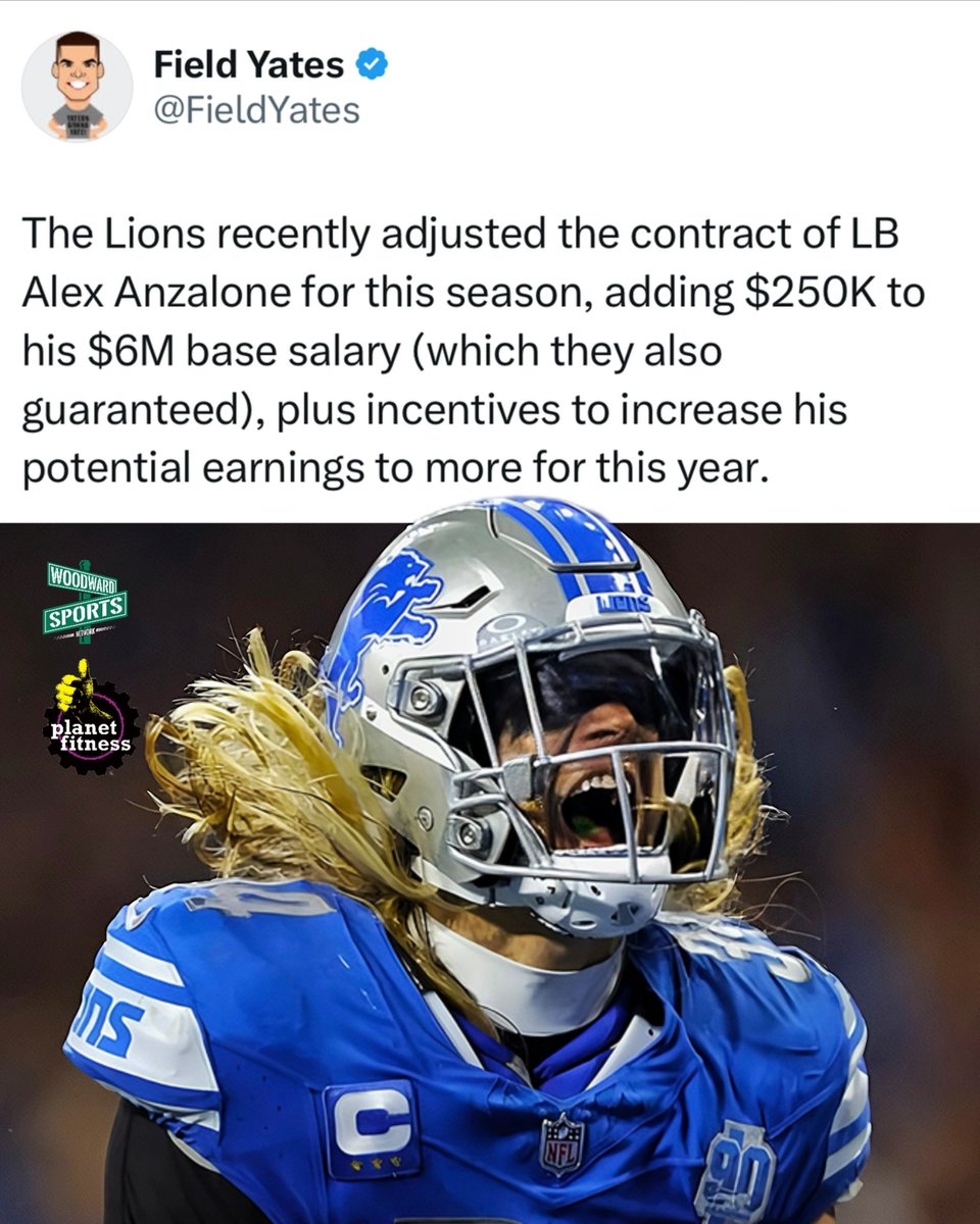 woodwardsports's tweet photo. The Detroit Lions and Alex Anzalone come to terms 👀 https://t.co/6GCtfwSpos