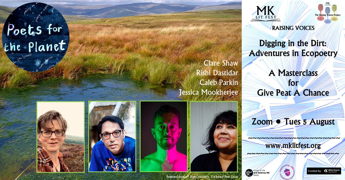 A 90-minute masterclass for our Raising Voices Project and for Give Peat A Chance. 

mklitfest.org/digginginthedi…

@poetsfortheplanet
<a href="/clare/">Ruth Ruby</a>.shaw.9022 
@rishidastidar
@caleb.parkin 
<a href="/jess/">Jessica Verrilli</a>.mookherjee