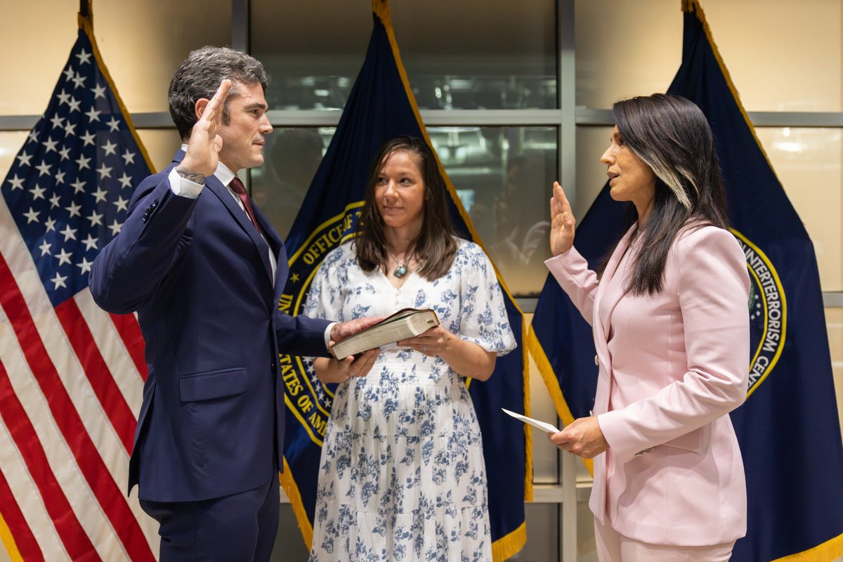 BREAKING: Joe Kent has been officially sworn in by Tulsi Gabbard as the Director of the National Counterterrorism Center at <a href="/ODNIgov/">Office of the DNI</a>.