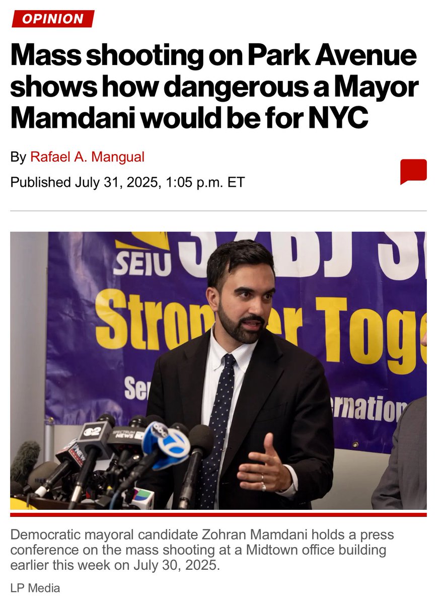 Rafael A. Mangual (@rafa_mangual) on Twitter photo My latest for today’s <a href="/nypost/">New York Post</a> reacts to <a href="/ZohranKMamdani/">Zohran Kwame Mamdani</a>’s press conference performance yesterday.
“If Wednesday’s event was meant to make Mamdani’s candidacy more palatable to those who had reservations about his history of anti-police stances, it missed the mark.” My latest for today’s <a href="/nypost/">New York Post</a> reacts to <a href="/ZohranKMamdani/">Zohran Kwame Mamdani</a>’s press conference performance yesterday.
“If Wednesday’s event was meant to make Mamdani’s candidacy more palatable to those who had reservations about his history of anti-police stances, it missed the mark.”