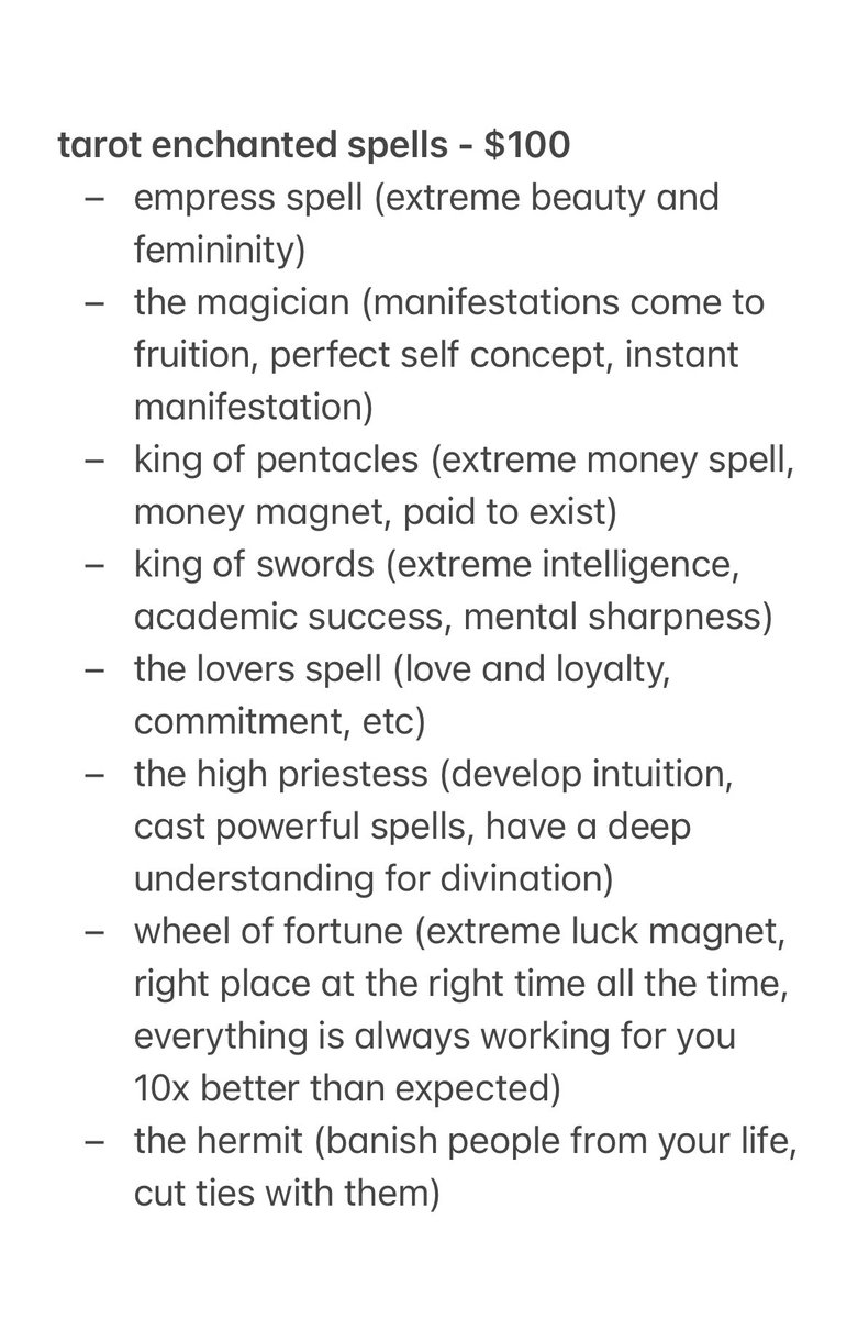 nat 🌷 loa tarot & spells open! tweet media