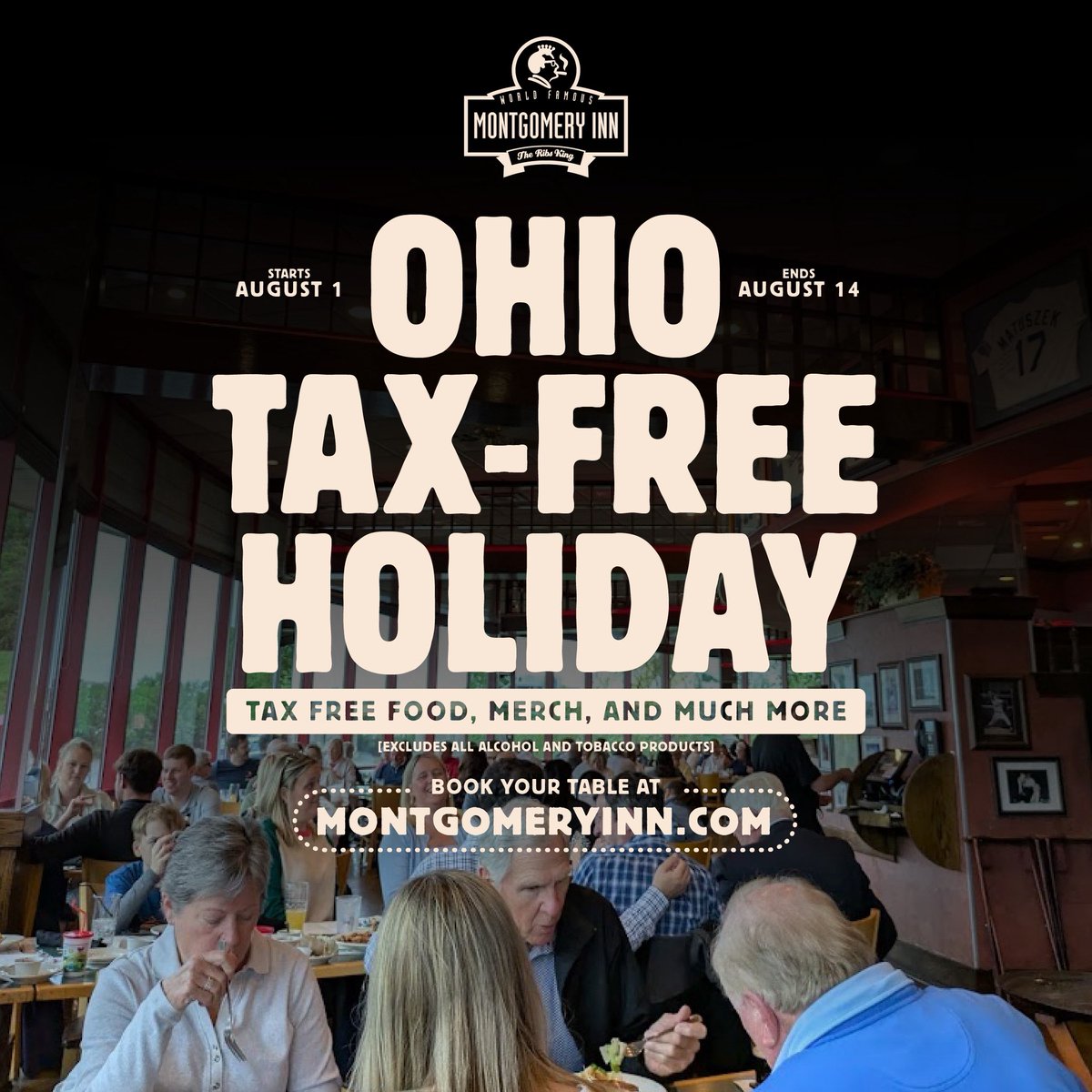 Starting tomorrow!

Take advantage of the next two weeks of tax-free dining (Thank you, Ohio!) 💸