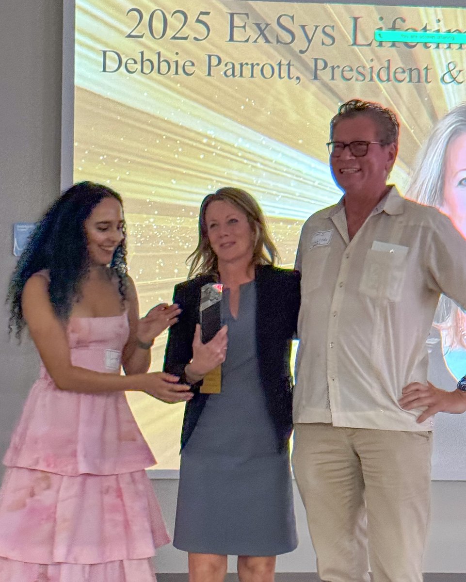 Highmark_Tech's tweet image. So proud of our very own Debbie Parrott for being honored at the ExSys Awards with their Lifetime Achievement Award. Debbie is an amazing leader, mentor and innovator, and we are so excited about the future of our company and our industry! #ExSys @ExhibitCityNews