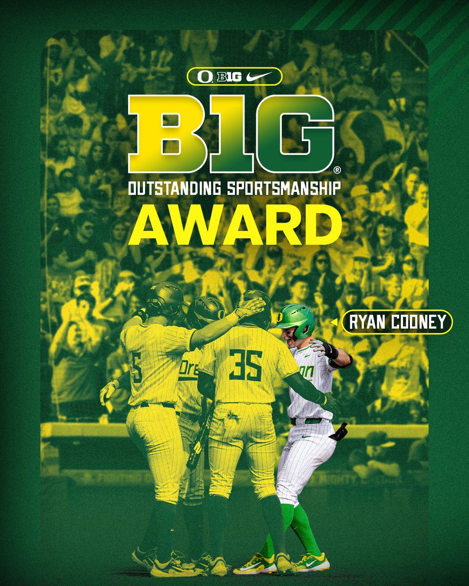 𝐆𝐨𝐨𝐝 𝐒𝐩𝐨𝐫𝐭

<a href="/Ryan_Cooney12/">Ryan Cooney</a> is one of Oregon's two recipients of the <a href="/bigten/">Big Ten Conference</a> 2024-25 Outstanding Sportsmanship Award. #GoDucks