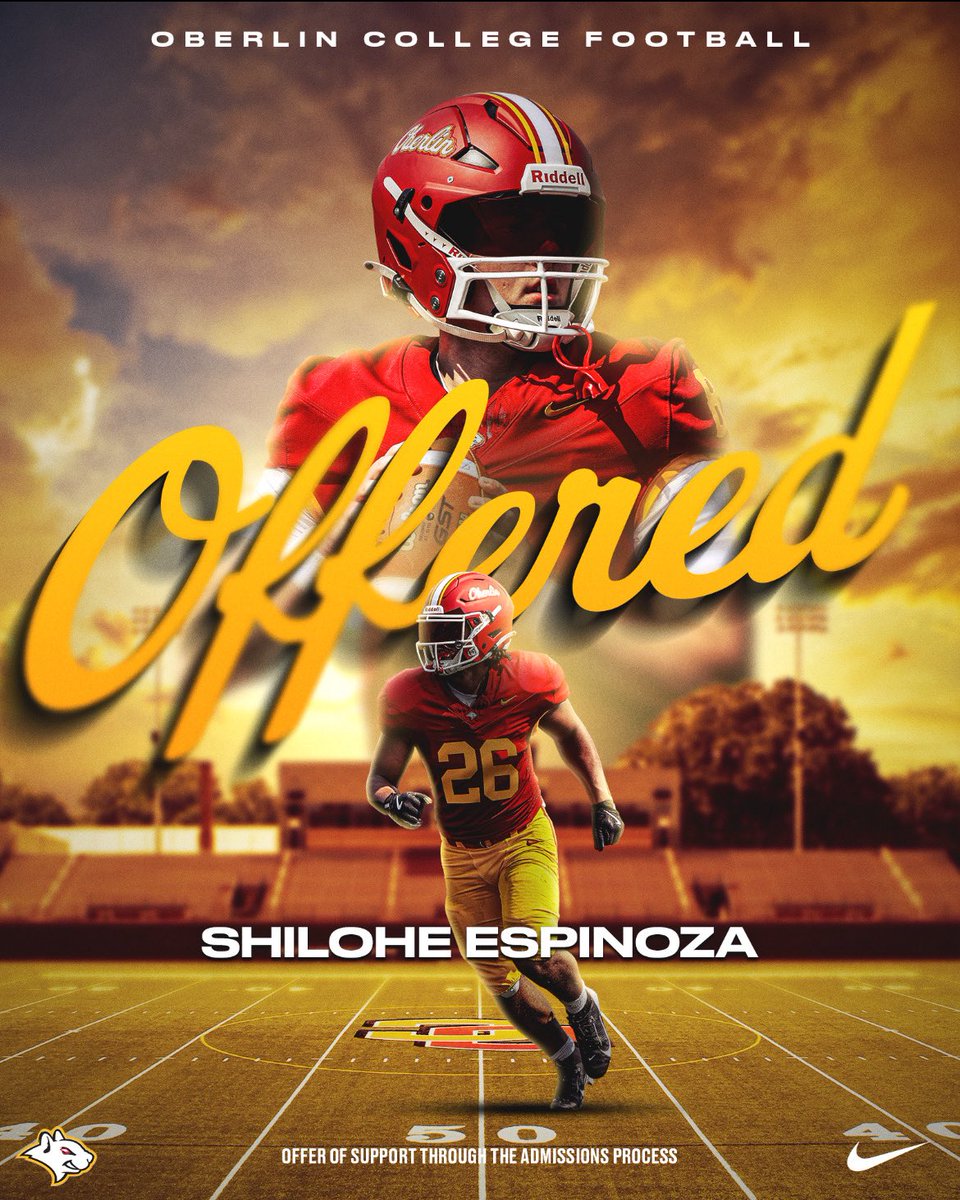 Shilohe Espinoza (@shiloheespinoza) on Twitter photo After a great visit at <a href="/Yeo_Football/">Oberlin Football</a> Iβm blessed to have received my third offer from Oberlin College! <a href="/CoachJPont/">John Pont</a> <a href="/CoachPeterson22/">Jay Peterson</a> <a href="/CoachKyleZies/">Kyle Zies</a> <a href="/traviswalch/">Travis Walch</a> <a href="/CoachLepsche/">Joe Lepsche</a> <a href="/PrepRedzoneMN/">Prep Redzone Minnesota</a> <a href="/cadetbroadcasts/">Cadet Broadcasting</a> After a great visit at <a href="/Yeo_Football/">Oberlin Football</a> Iβm blessed to have received my third offer from Oberlin College! <a href="/CoachJPont/">John Pont</a> <a href="/CoachPeterson22/">Jay Peterson</a> <a href="/CoachKyleZies/">Kyle Zies</a> <a href="/traviswalch/">Travis Walch</a> <a href="/CoachLepsche/">Joe Lepsche</a> <a href="/PrepRedzoneMN/">Prep Redzone Minnesota</a> <a href="/cadetbroadcasts/">Cadet Broadcasting</a>