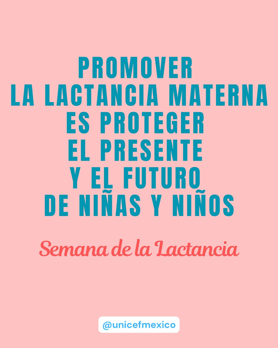 ¡Hoy empieza la Semana Mundial de la Lactancia!

La leche materna, además de darle a niñas y niños todos los nutrientes y la hidratación que necesitan, también tiene beneficios emocionales y psicológicos para mamás y bebés 🤱

¡Protejamos la lactancia!