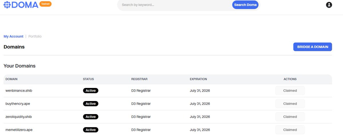 🏴‍☠️ Title: Pirate of the Memecoin Seas | <a href="/D3inc/">D3</a> | <a href="/domaprotocol/">Doma Protocol</a> 

Domains: WenBinance.shib, ZeroLiquidity.shib, BuyThenCry.ape, MemeTillZero.ape
Caption: “Buys top, holds bottom. Life of a true degen.”