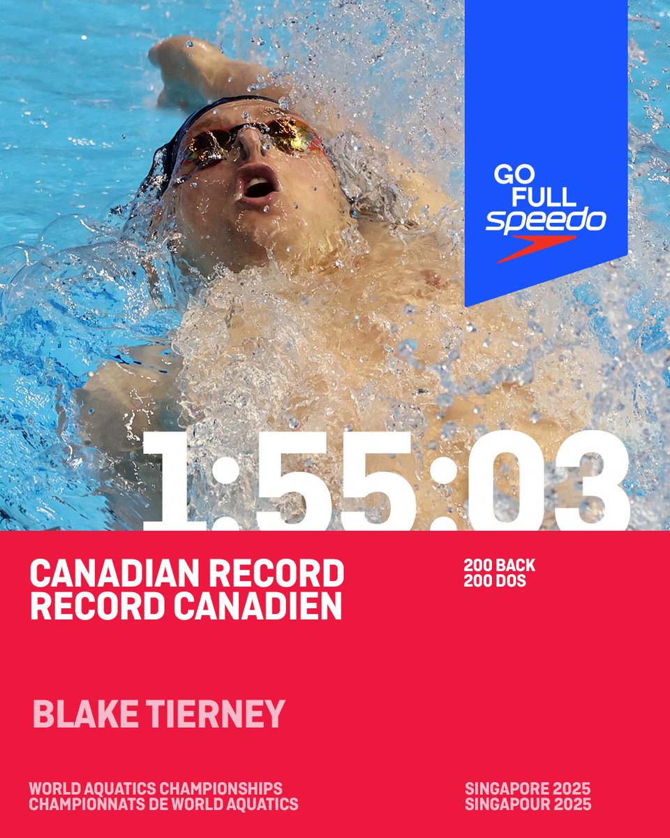 Les records sont faits pour être battus et c’est d’autant plus agréable de le faire deux fois dans la même journée.

Blake Tierney récidive au 200 dos en battant le record national et en obtenant un couloir pour la finale.