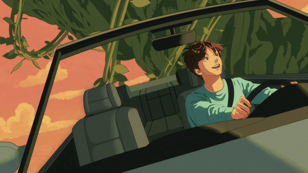 _lamang's tweet image. SOOBIN ‘Sunday Driver’ MV 
배경, 애니메이션 작업했습니다. 🍀🐰

2D ANIMATION / @_lamang
ASSIST / Hong Hyungtaek, HMAF

@TXT_bighit