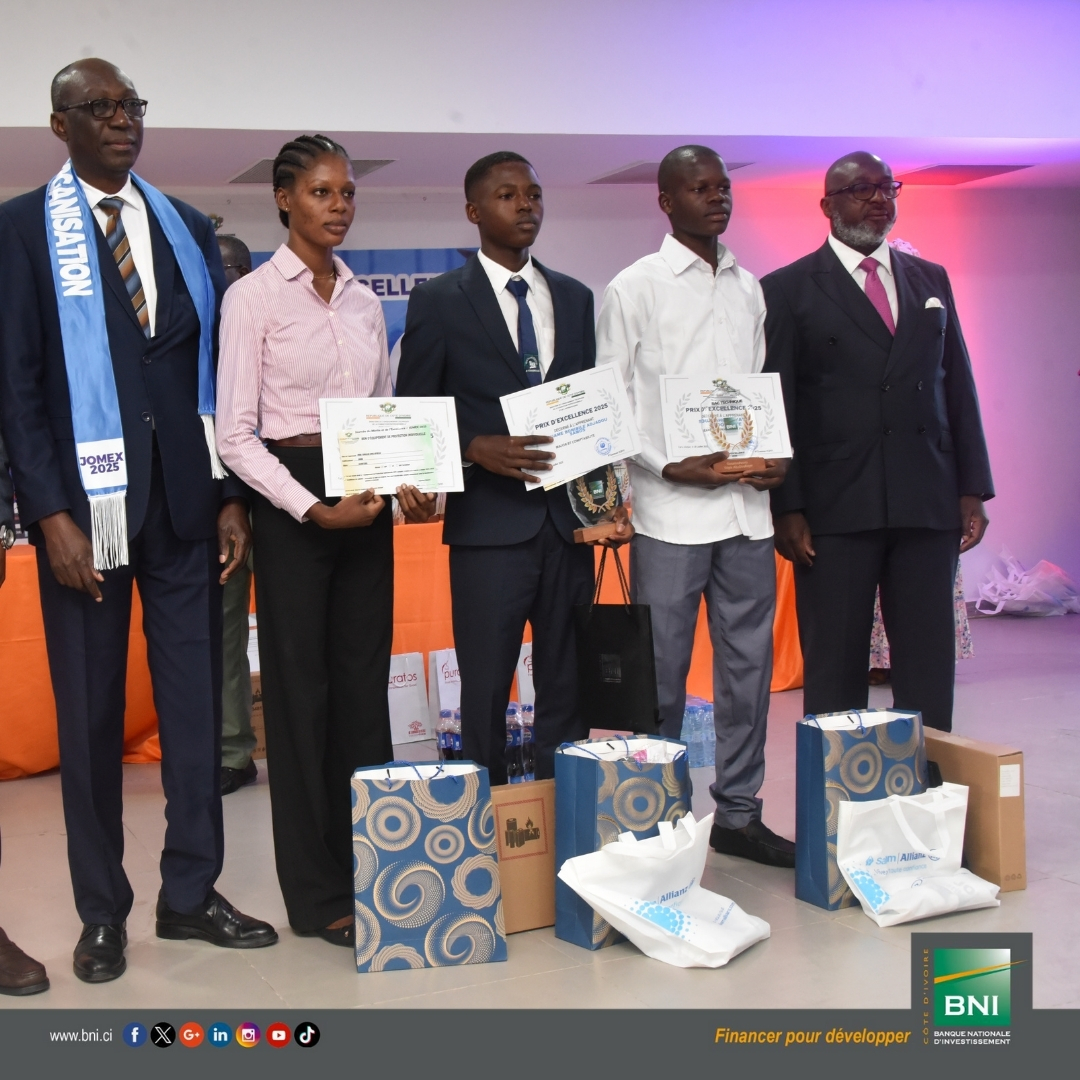 Le mardi 29 juillet 2025, la BNI a eu l’honneur de participer en tant que parrain officiel à la prestigieuse édition 2025 des Journées de l’Excellence, organisée au Lycée Professionnel et Commercial de Yopougon.

#BNI #Excellence2025 #EngagementCitoyen #Éducation #CapitalHumain