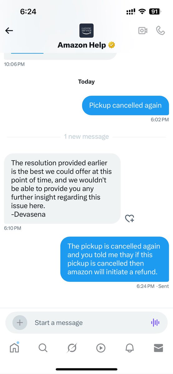 Hindagi_'s tweet photo. @amazonIN @AmazonHelp @amazon becoming worst day by day and cheating its customers. Their social media team, Devasena, is also doing the same thing on escalation. The support team is full of robots repeating the same script again and again without any real help for the issue. https://t.co/soODWXHKeL