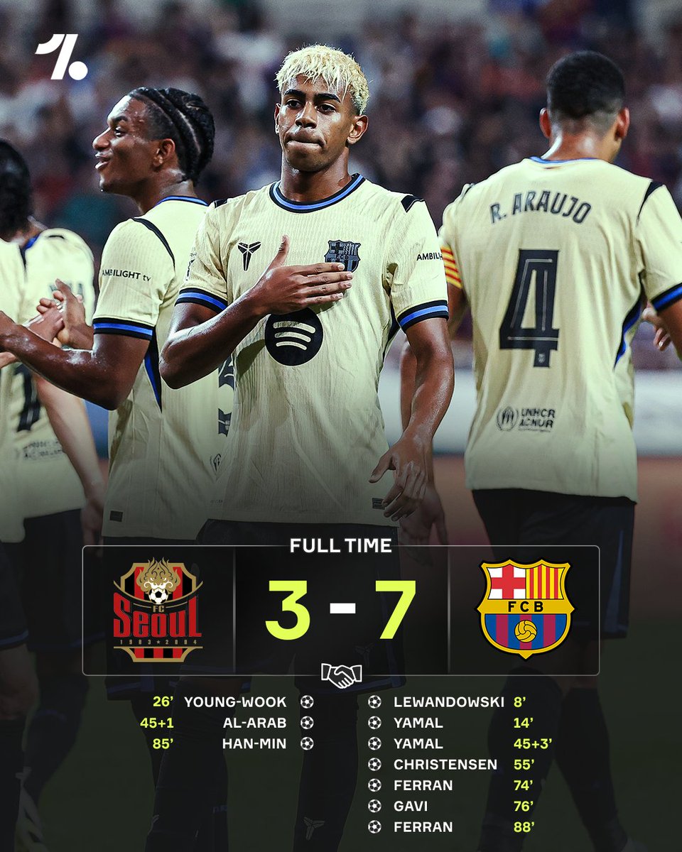 Lamine Yamal helps Barcelona turn on the style to smash seven past Seoul 💥