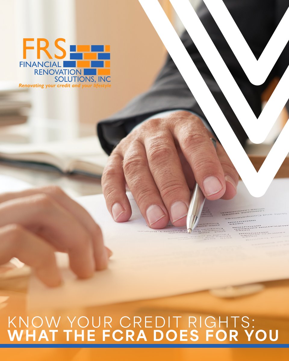 FRScredit's tweet photo. Know Your Credit Rights: What the FCRA Does for You. The Fair Credit Reporting Act (FCRA) protects you—not the credit bureaus.

Understanding your rights is the first step to stronger credit. FRS Credit can help.
 📞 (214) 856-0068 https://t.co/Zohg7NNkBV