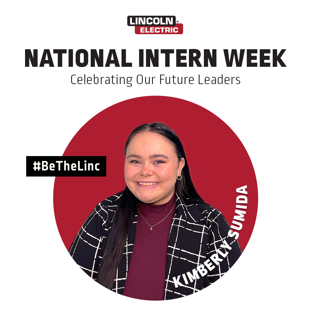 LincolnElectric's tweet image. As we continue celebrating #NationalInternWeek, we’re thrilled to feature Kimberly Sumida from Human Resources!
 
Her passion and commitment have left a lasting impression, and we’re proud to celebrate her journey with us.
 
Reflecting on her internship experience, Kimmie shared