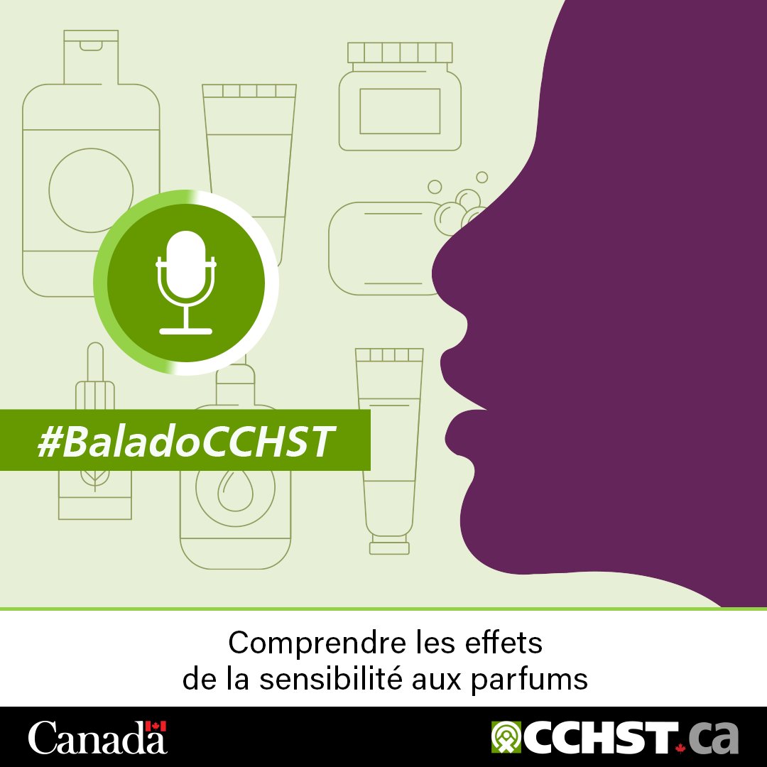 Écoutez ce #baladoCCHST pour savoir ce que les milieux de travail peuvent faire pour tenir compte de la #SensibilitéAuxParfums et ainsi permettre à tous de respirer sans gêne : ow.ly/3IeP50WwSaF