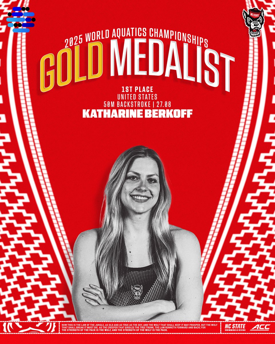 KB IS OFFICALLY A WORLD CHAMPION!!

Congratulations to Katharine Berkoff on securing gold in the 50m backstroke at the World Aquatics Championships!!
#GoPack