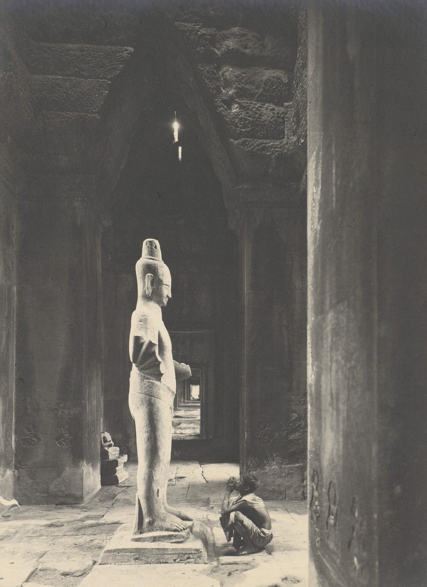 Vishnu among the ruins of Angkor Wat
Cambodia, 1930s