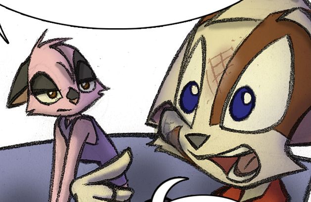 His face tells a story.

(I mean without the use of his mouth.)