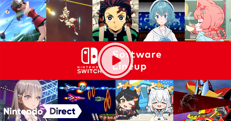 Nintendo's tweet photo. 『鬼滅の刃 ヒノカミ血風譚2』や『みんなのGOLF WORLD』など、もうすぐ発売のNintendo Switchソフトラインナップを公開。
『SHINOBI 復讐の斬撃』は、このダイレクト終了後、体験版を配信開始。
#NintendoDirectJP #ソフトメーカーラインナップ