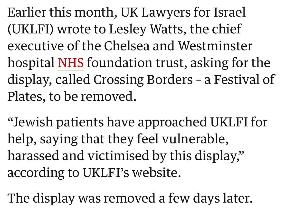 You mean the UK LAWYERS FOR ISRAEL organization. The same group that had Gaza school kids drawings removed from a children’s hospital.