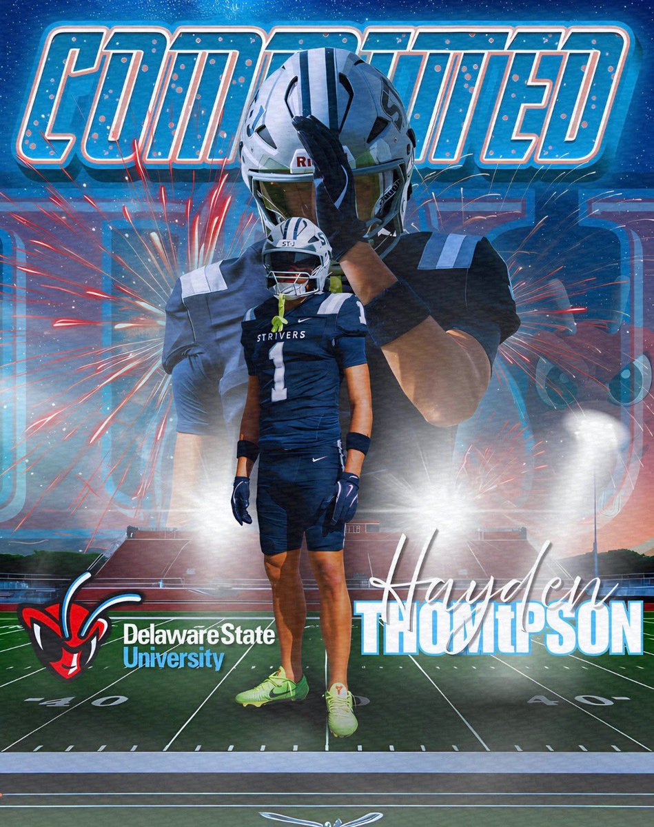 Hayden Thompson (@hayden_thom) on Twitter photo I’m very blessed to announce my commitment to Delaware State! <a href="/DeSeanJackson10/">Desean Jackson</a> <a href="/Nemo_Washington/">Coach Washington</a> <a href="/SAMIEPARKER/">SAMIE PARKER</a> <a href="/CoachTclark/">Travis Clark</a> <a href="/OvertonDarryl/">Darryl Overton</a> <a href="/DeonteAdams4/">Deonte Adams (Coach Tae)</a> I’m very blessed to announce my commitment to Delaware State! <a href="/DeSeanJackson10/">Desean Jackson</a> <a href="/Nemo_Washington/">Coach Washington</a> <a href="/SAMIEPARKER/">SAMIE PARKER</a> <a href="/CoachTclark/">Travis Clark</a> <a href="/OvertonDarryl/">Darryl Overton</a> <a href="/DeonteAdams4/">Deonte Adams (Coach Tae)</a>