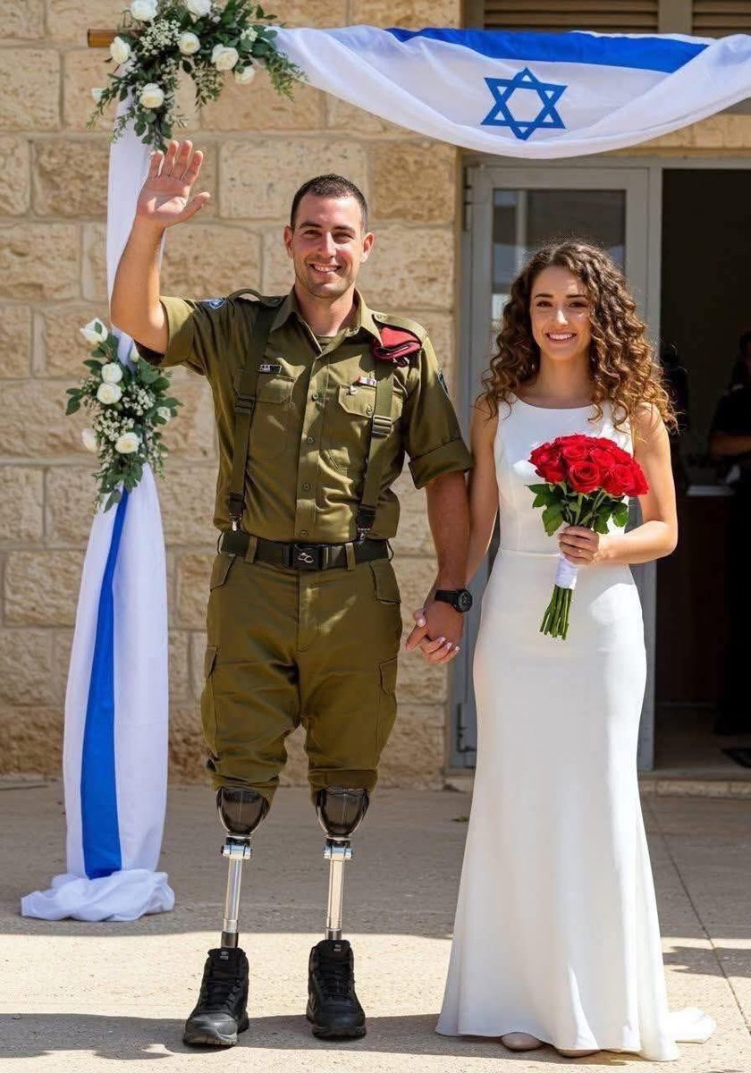 RabinoGarmon's tweet photo. Esa es la foto que resume a Israel 🇮🇱 

La luz dentro de la oscuridad, la bendición dentro de la maldición y el amor en el lugar del odio. 

Mazel Tov a esta pareja hermosa.
Gracias por recordarnos que incluso después de la noche más oscura… siempre puede nacer una nueva luz.

Am Yisrael Chai 🇮🇱💙🇮🇱