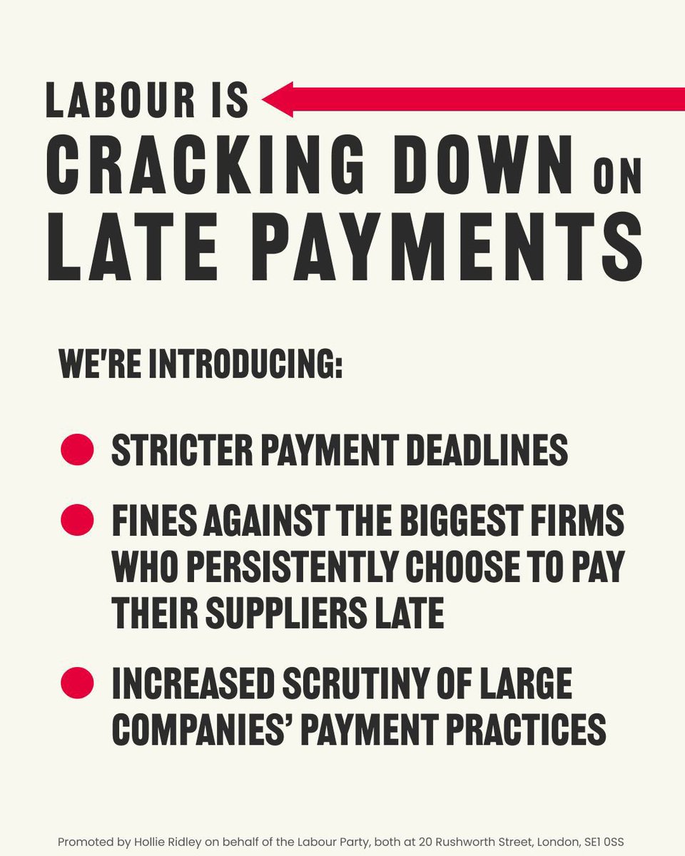 I know how important our small businesses are in Bury South.

I was pleased to see the PM meeting small business owners this morning and announcing our plans to go further and faster, by cracking down on late payments and having more scrutiny of larger companies.