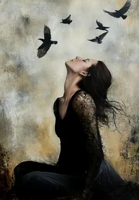 fractured #hum of clouds
trying to catch rose of winds
mid-air birds gather
flutter of their rounded wings
an endeavor 'gainst despair

#vss365 #tankaThursday #cloud #tanka #poetry #art from Pinterest
