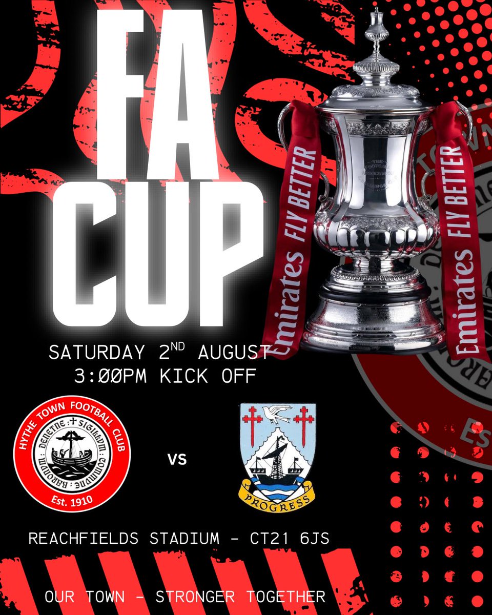 The magic of the FA Cup returns to Reachfields this Saturday as we welcome Littlehampton Town in the Extra Preliminary Round - Let’s hear all those Cannons roar the boys on ! The road to Wembley starts in Hythe ! <a href="/FACupFactfile/">FA Cup Factfile</a> <a href="/EmiratesFACup/">Emirates FA Cup</a>