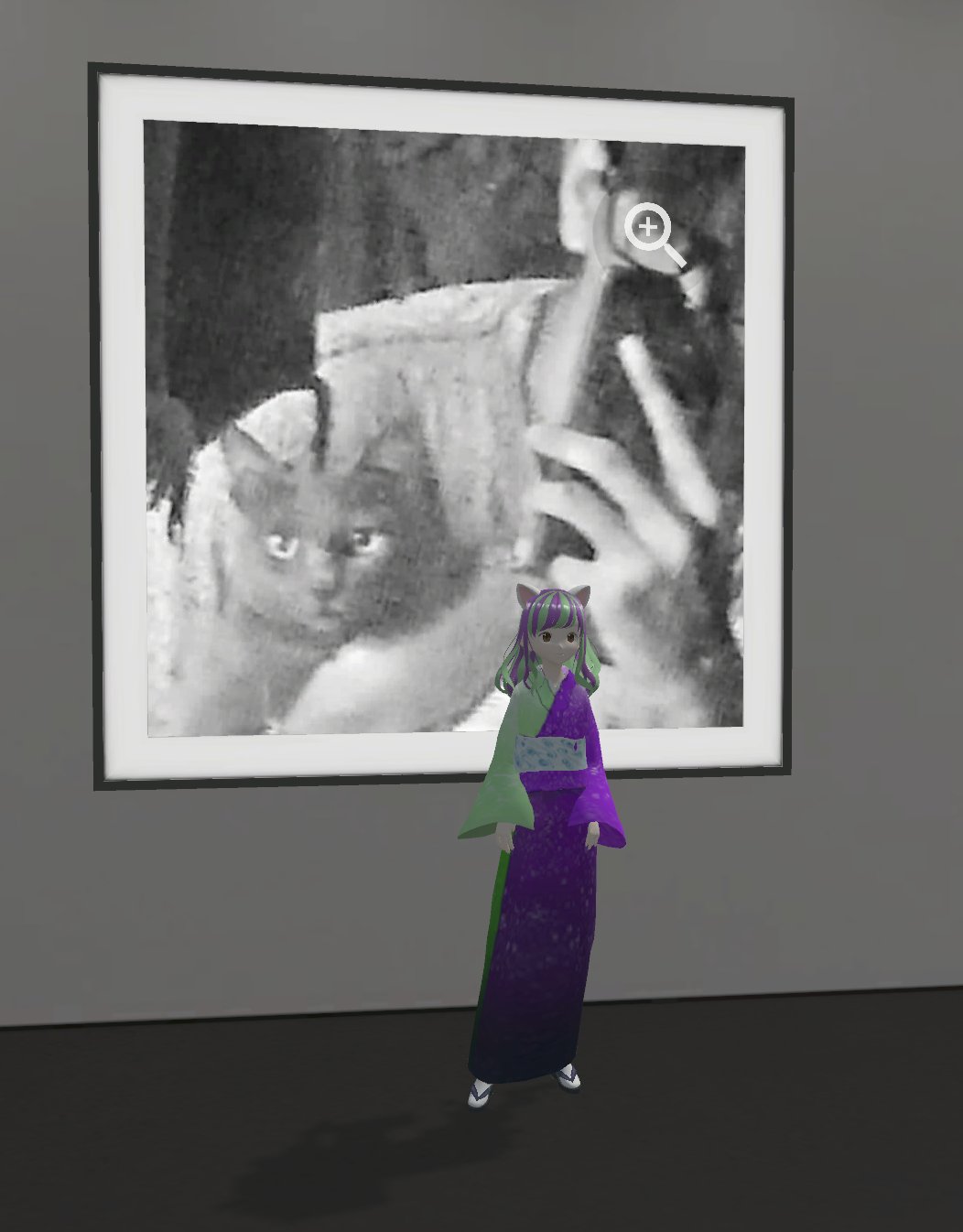tw様予約 絵画「猫の背中に何かある〜タイ／ガラパゴス／スイス⭐︎猫と世界旅行」 365cat.art 浮世絵シリーズ2025 歌川国貞「二五四好今様美人