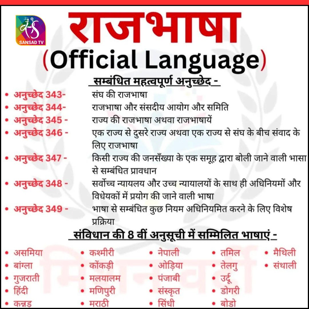 राजभाषा (Official language) के बारे में महत्वपूर्ण तथ्य.

#upsc #currentaffairs #KNOWLEDGE #gk #Hindi