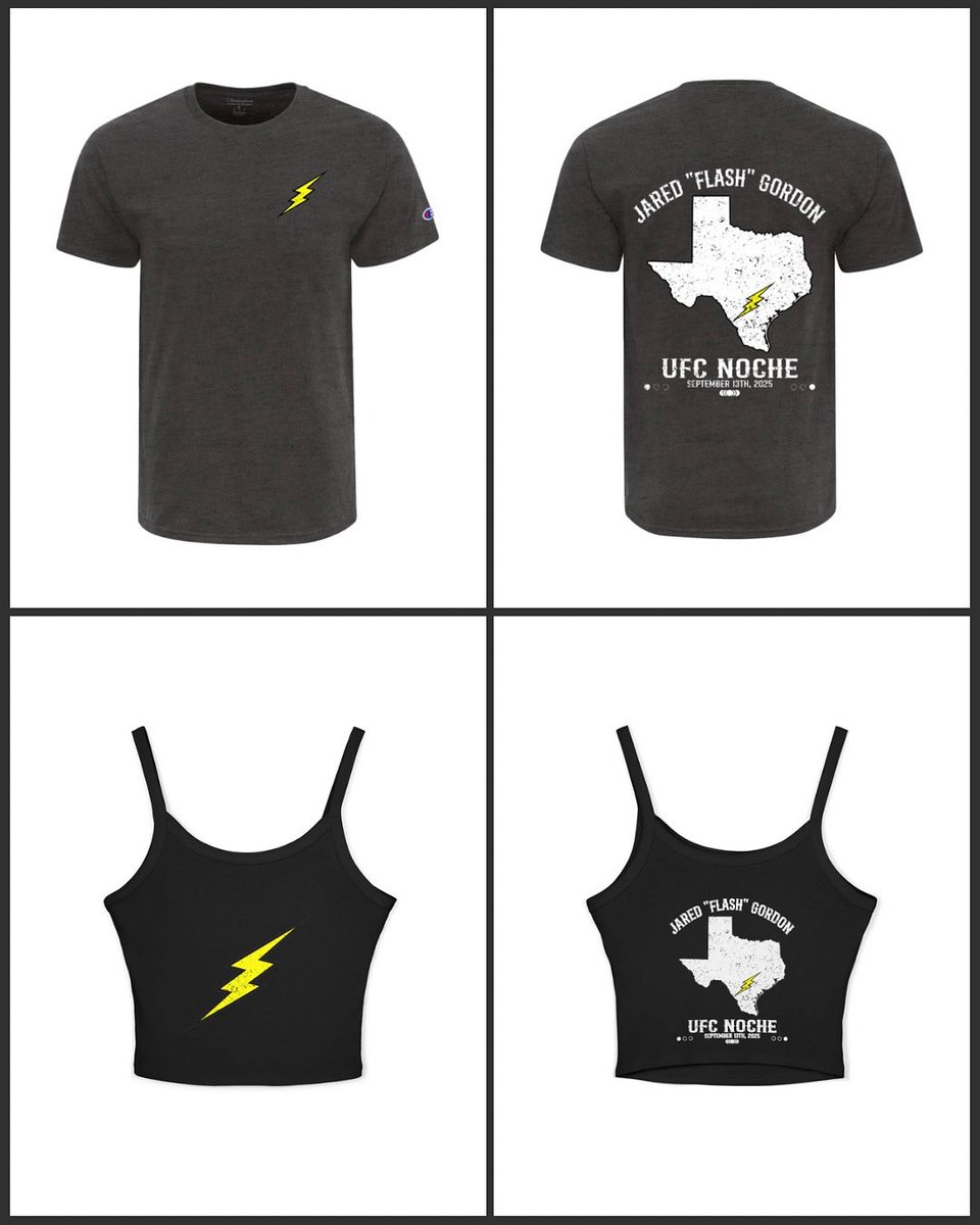 UFC Noche Jared “Flash” Gordon shirts now available ⚡️ jaredflashgordon.com/collections/pr…
