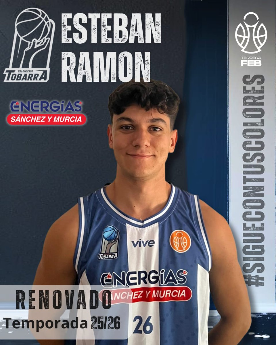 🔵 Esteban Ramón es el primer jugador comprometido para la nueva temporada 🔵

🧙🏼‍♂️🪄 El canterano es un base de 20 años y 1'77 m que aportará intensidad, trabajo e inteligencia al equipo 

Vamos Tobarra 💙🤍