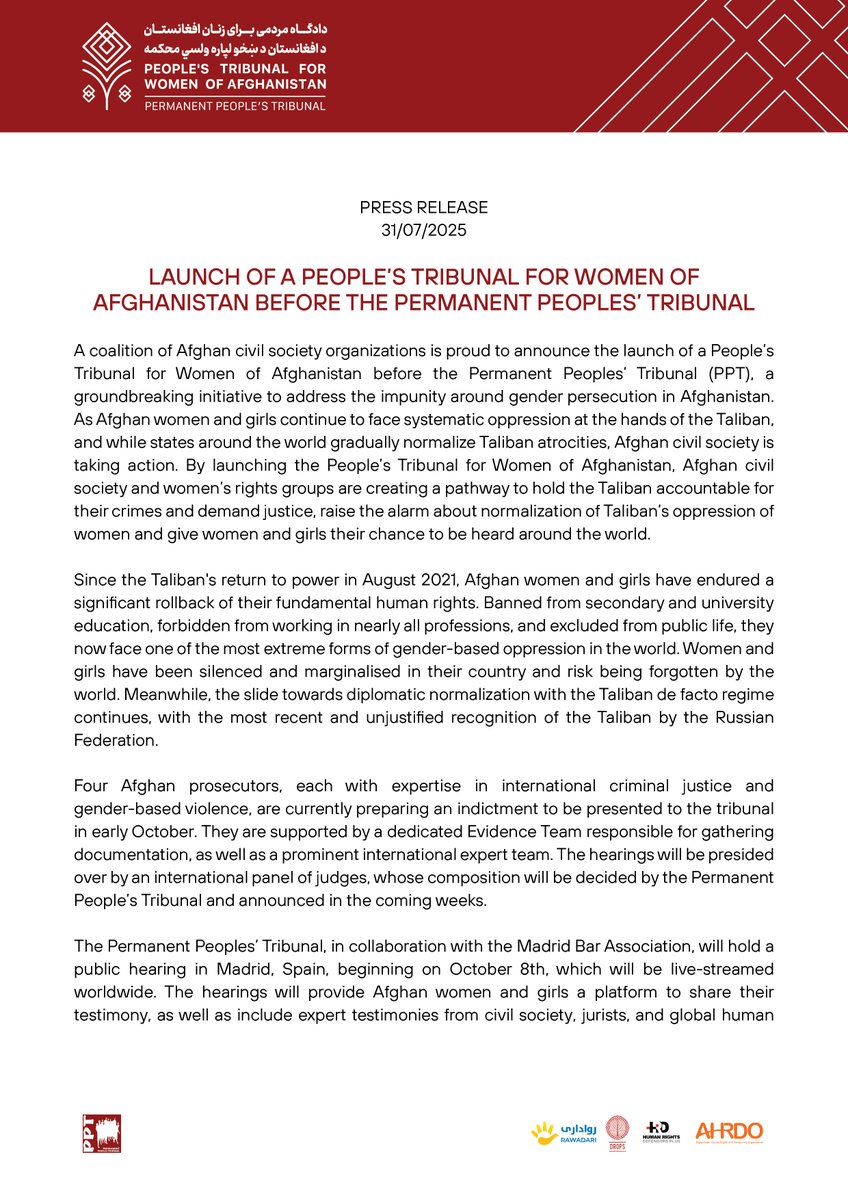 People’s Tribunal for Women of Afghanistan tweet media