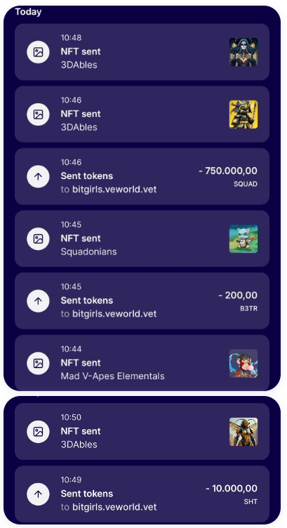 BitGirlsVeChain's tweet photo. Woohoo!!! 🥳🥳🥳
First place in @AsherLand #Beezz competition🔥
All of this went directly into our DAO wallet.
Thanks for the opportunity and the amazing prizes!
❤️❤️❤️#VeChainHasNFTs $vet $vtho $dream https://t.co/5Wy0nAhPcQ