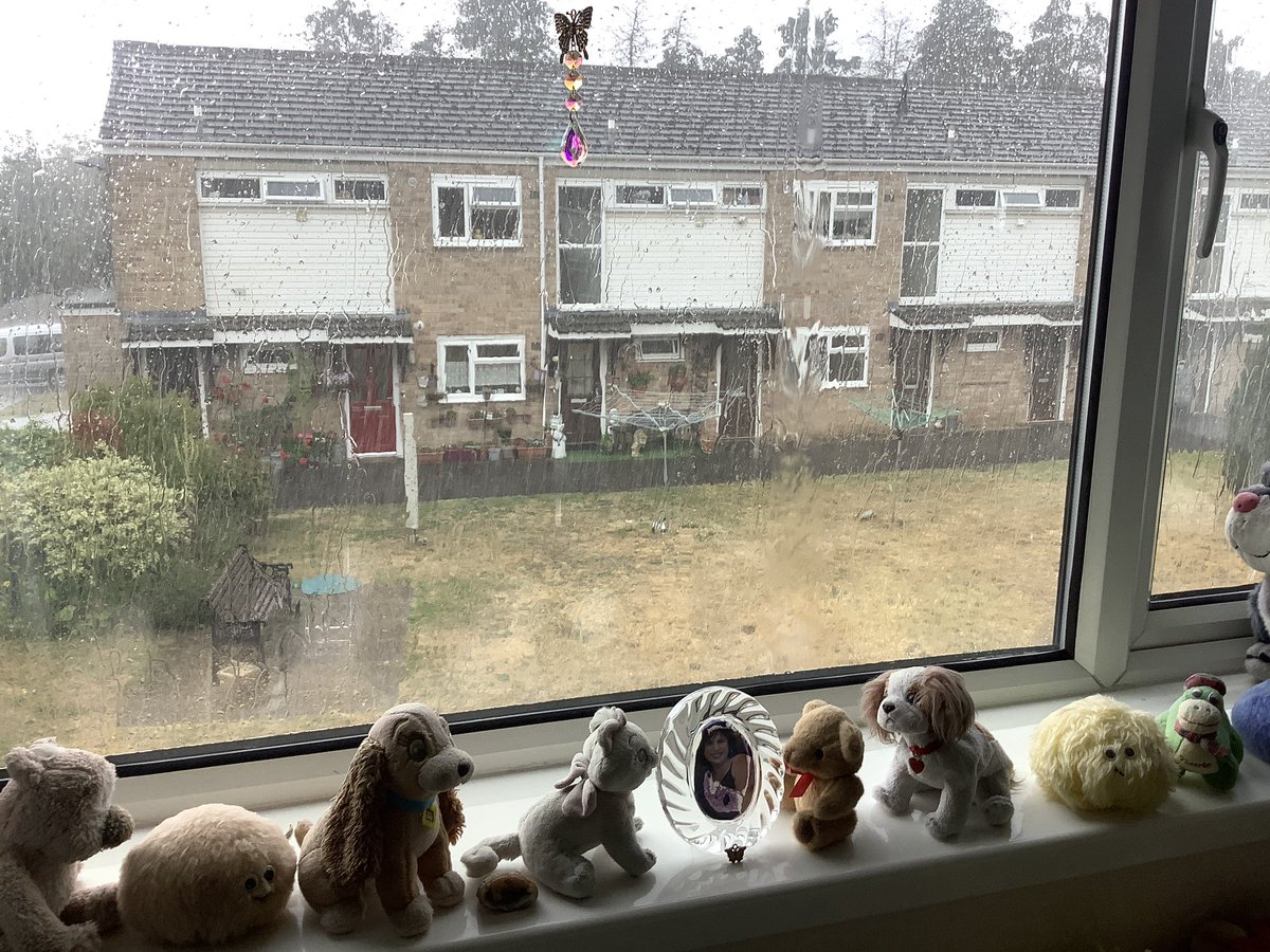 It's absolutely pouring here.. and it's still very warm xxx #BCR