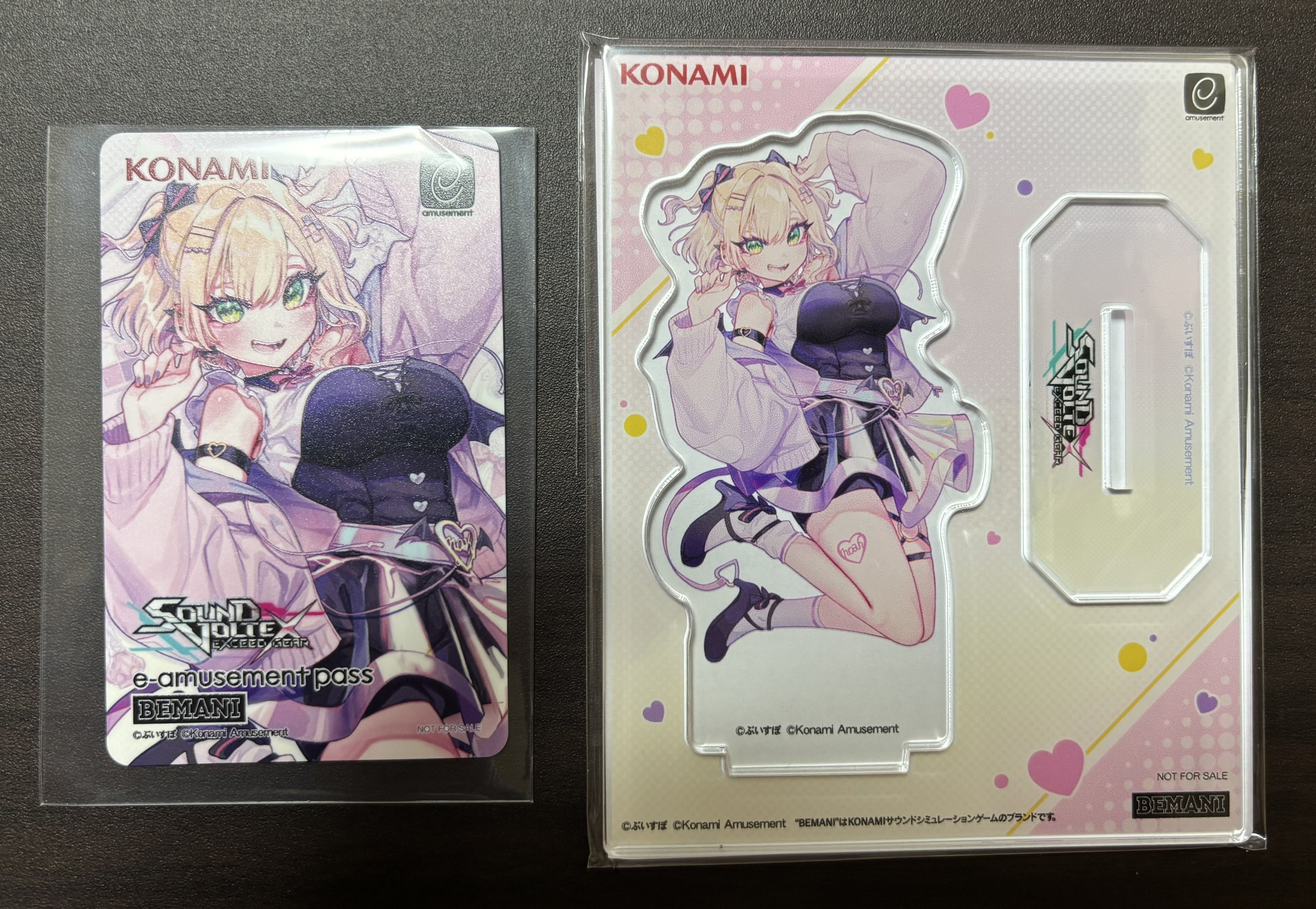 SDVX 胡桃のあコラボ e-amusement pass＆アクリルスタンド SDVX 胡桃のあコラボ e-amusement pass＆アクリルスタンド 胡桃