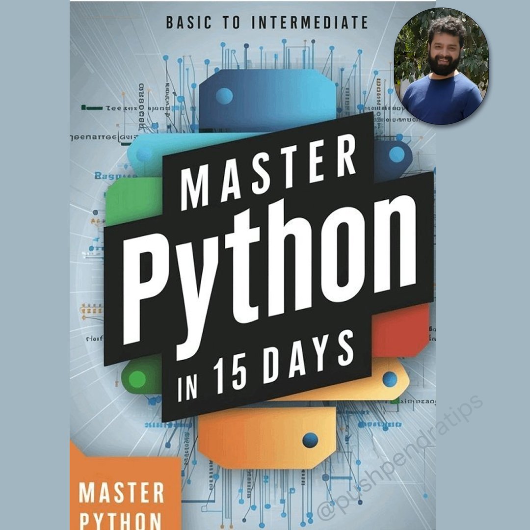 🔥 PYTHON is difficult to learn, but not anymore!

Introducing "The Ultimate Python ebook "PDF.

You will get:

• 74+ pages cheatsheet
• Save 100+ hours on research

And for 48 hrs, it's 100% FREE!

To get it, just:

1. Like &amp; RT
2. Reply "SEND"
3. Follow 
<a href="/pushpendratips/">Pushpendra Tripathi</a>