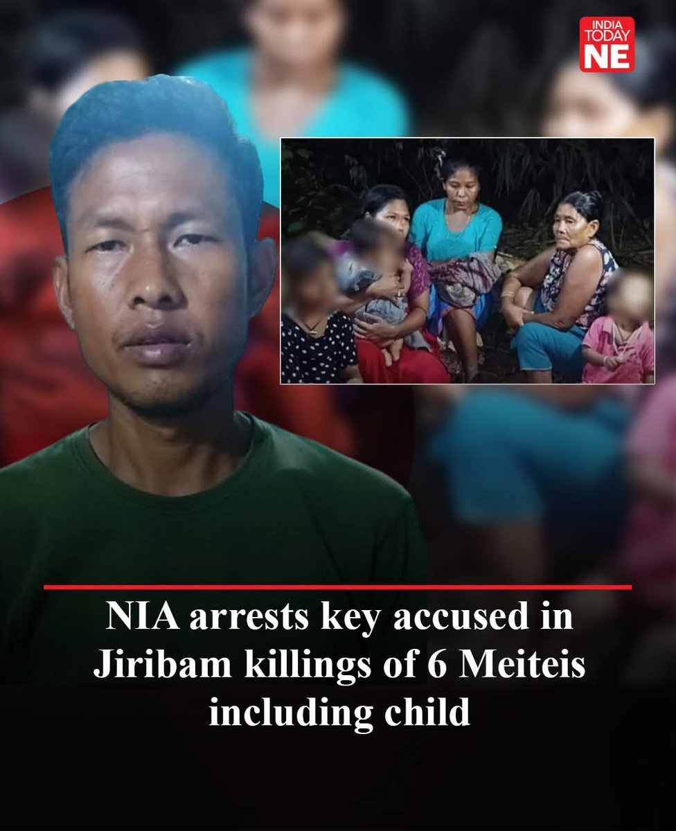#BreakingNews 
NIA arrests the kingpin of the brutal kill!ng of harmless babies,children &amp; women at Jiribam #Manipur last year.
He is a resident of Cachar ,Assam.
Now NIA should be able to arrest all those chin kuki terr0rists involved in the merciless execution of babies,