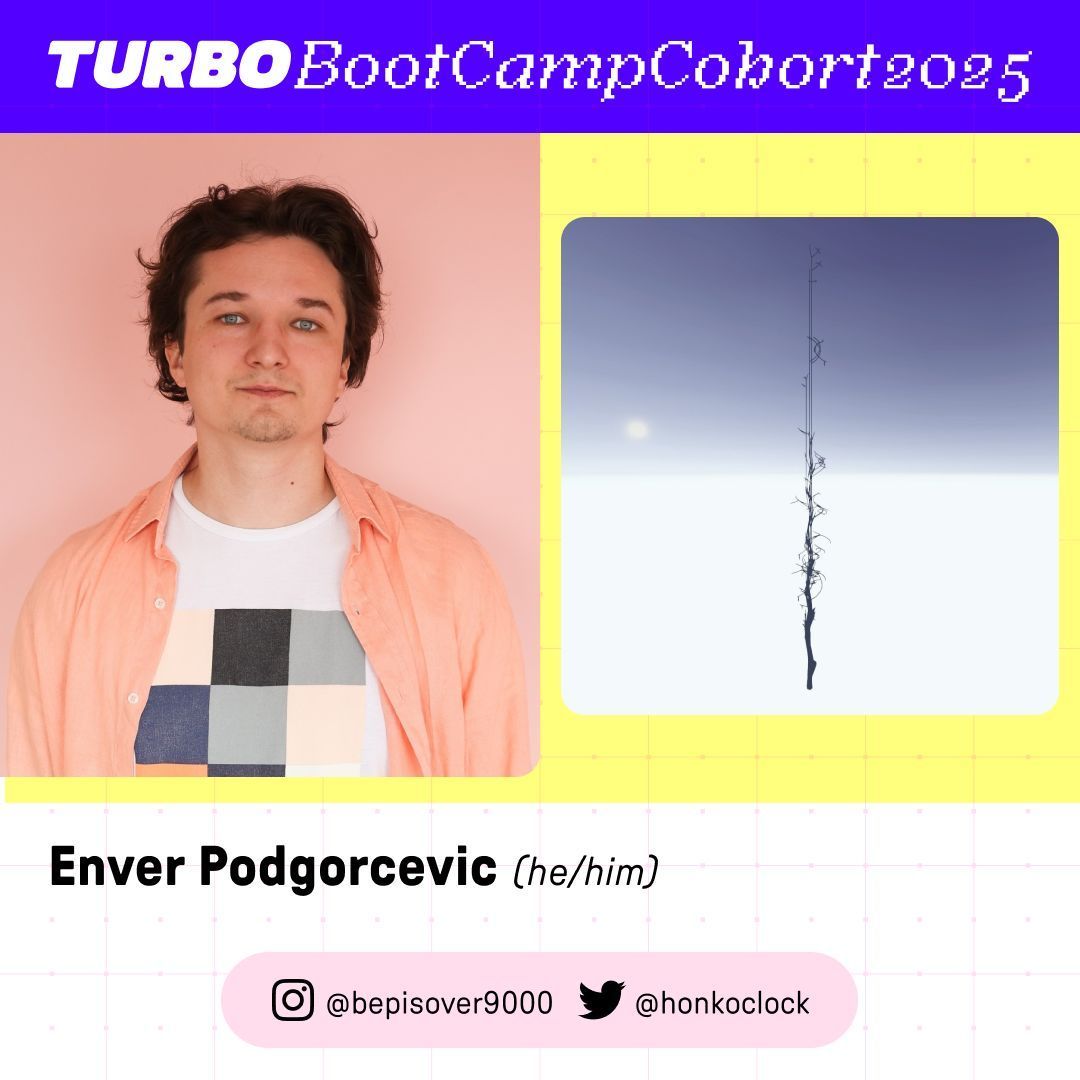 Turbo (@makegamesfast) on Twitter photo Welcome <a href="/honkoclock/">Enver Podgorcevic</a> to the Turbo Bootcamp Cohort 2025💥 We first met Enver during our bi-monthly Turbo game jams. We are super excited to have him join our inaugural boot camp cohort and exhibit at #PlayNYC2025 All the way from Bosnia, we can't wait to meet Enver IRL Welcome <a href="/honkoclock/">Enver Podgorcevic</a> to the Turbo Bootcamp Cohort 2025💥 We first met Enver during our bi-monthly Turbo game jams. We are super excited to have him join our inaugural boot camp cohort and exhibit at #PlayNYC2025 All the way from Bosnia, we can't wait to meet Enver IRL