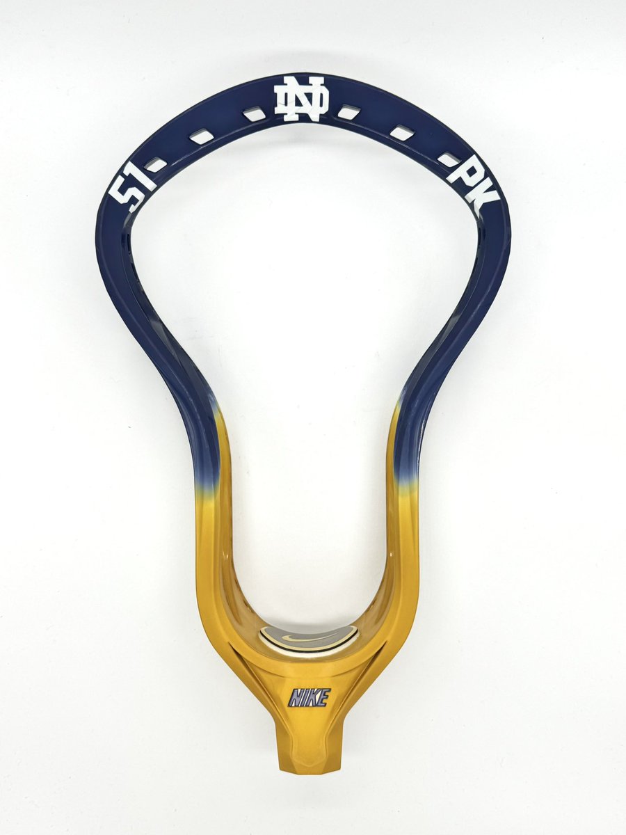 SCDLax's tweet image. Navy and gold @ndlacrosse themed @nikelacrosse L3 🍀🍀