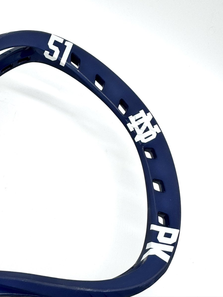 SCDLax's tweet image. Navy and gold @ndlacrosse themed @nikelacrosse L3 🍀🍀