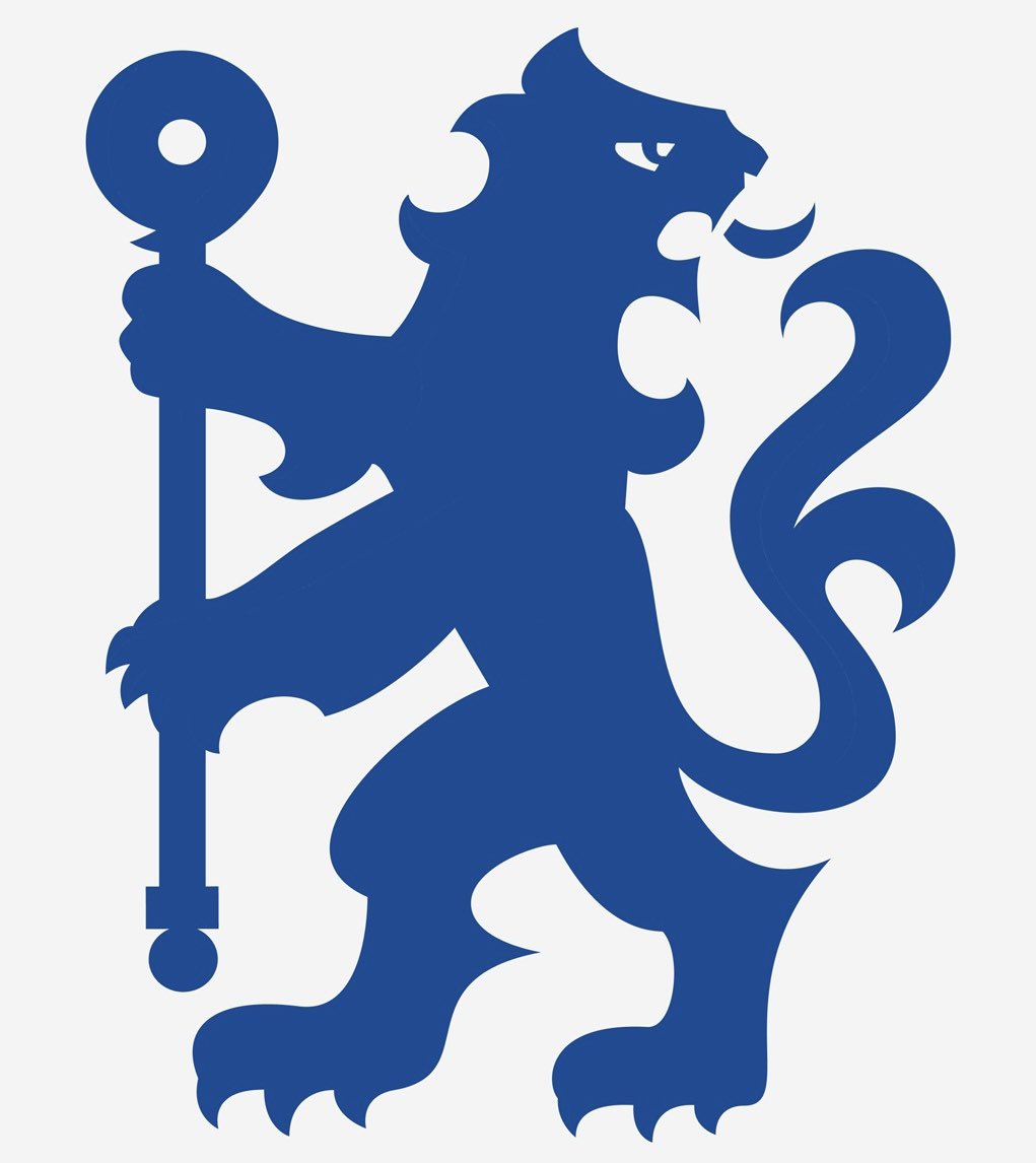 scrivzzzcufc's tweet image. literally cheap version of the chelsea lion😭 #colu