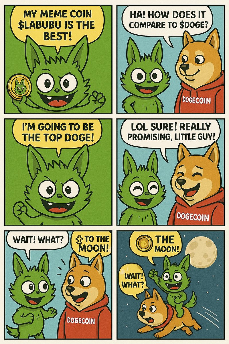 hananqueenX's tweet photo. When $LABUBU enters the scene, chaos turns into comedy!
🌍 Powered by the community — driven by memes and mission.
Green Labubu isn’t just a token... it’s a whole vibe. 🚀💚

#LABUBU #CryptoComic #MemeCoinSeason #Web3Community #BlockchainHumor #ETH10Years #MMTFinance #628791BTC #Microchains #DoubleUp
#CryptoArt #WenLambo #AltcoinSeason #MemeMagic #DeFiVibes #NotFinancialAdvice $kohi $wally $beau #GreenToken #ComicChain