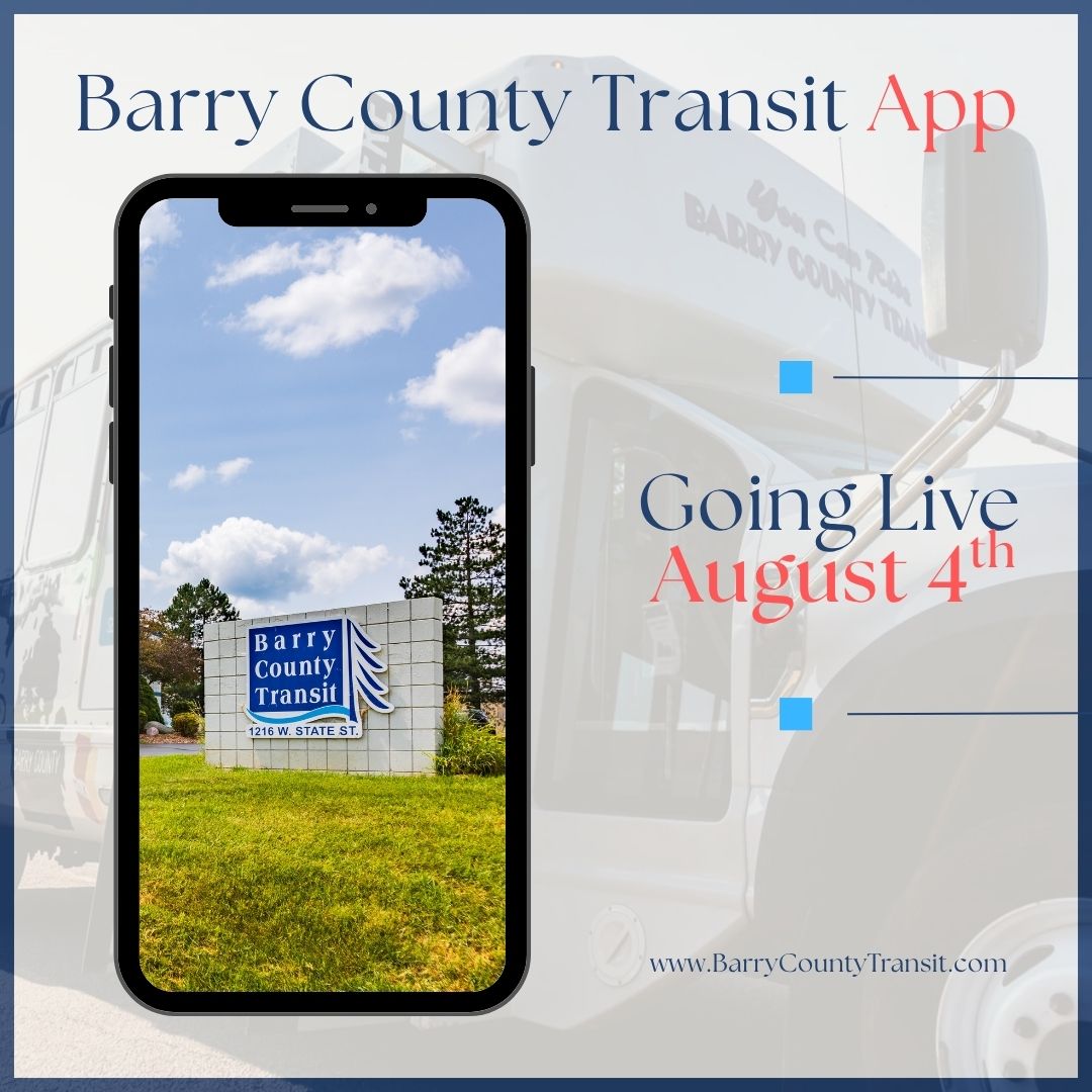 BarryCoTransit's tweet image. Ride. Track. Go. All in One App! Coming August 4! We’re excited to announce the launch of our brand-new mobile app on August 4! The app makes it easier than ever to schedule rides, check your ride status, and keep an eye on your balance. - mailchi.mp/e61c15fdf1f6/2…